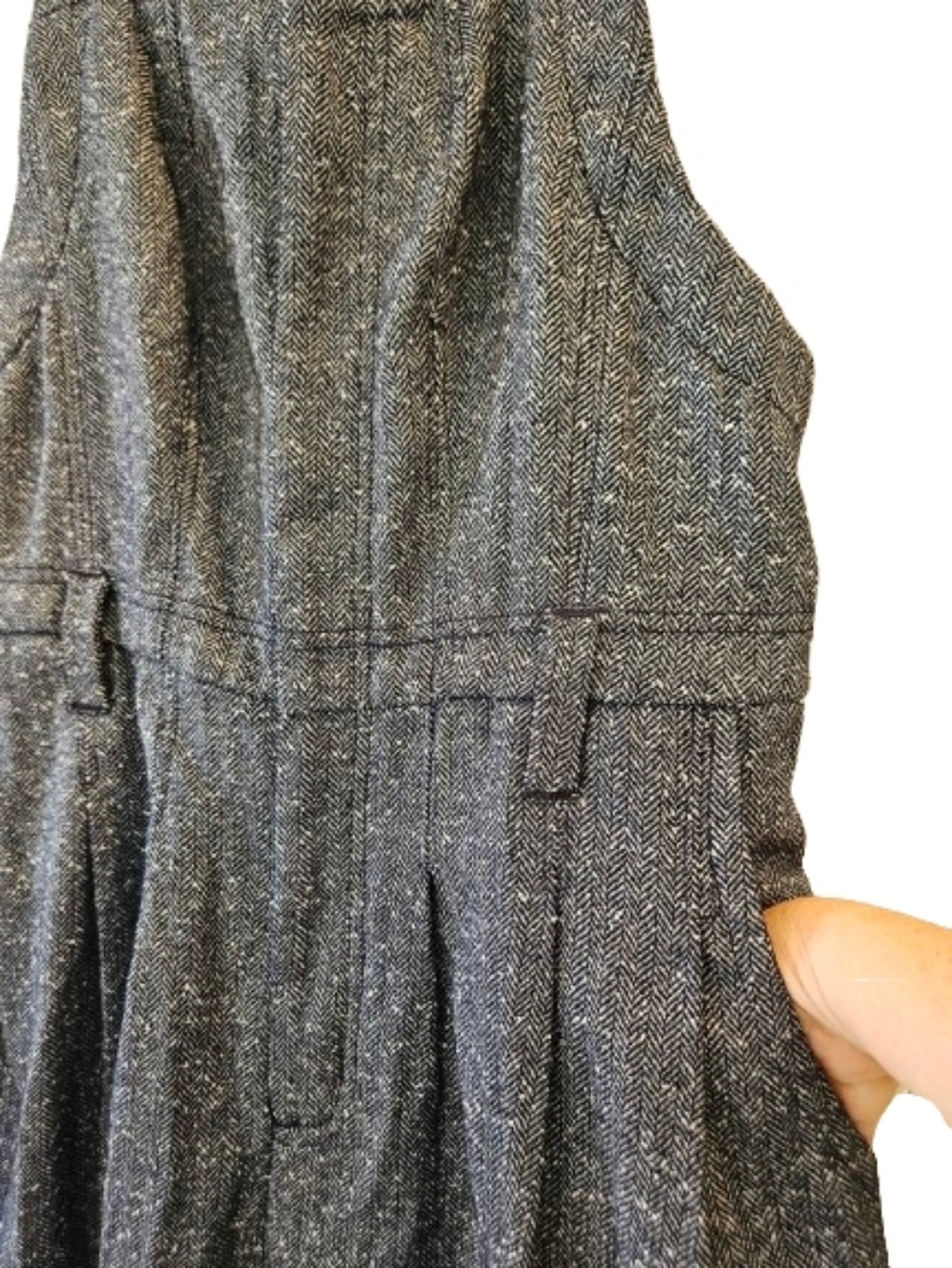 Free People Leonie Tweed Herringbone Overalls Jumpsuit Menswear One Piece XS - Picture 5 of 15